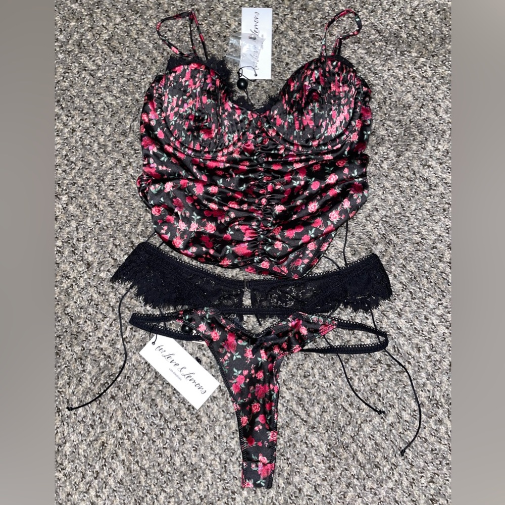 For Love & Lemons Melrose 2 piece set -Black- Size:XS